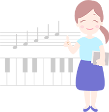 女性とピアノ